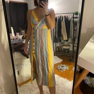 Colorful urban outfitters midi dress